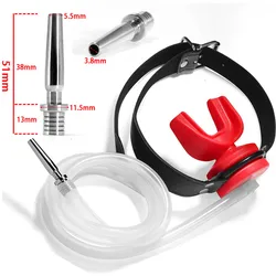 Chastity Catheter Urinal Flow Silicone Mouth Plug Urethral Catheter Cock Devices Bondage Fetish Slave BDSM Adult Games Sex Toys