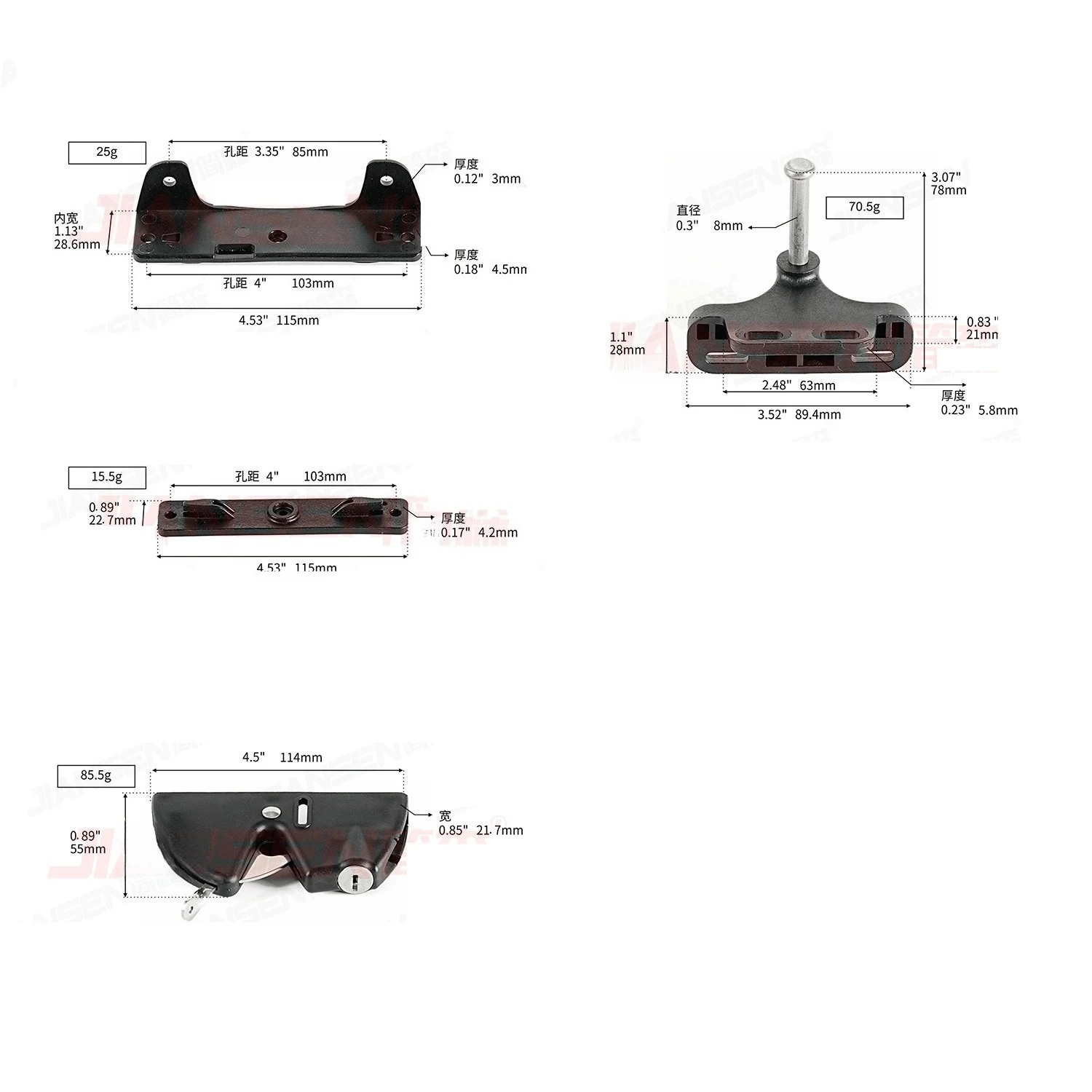 Fence Hinge Gate Lock Hinge Lock PVC Gate Nylon Lock