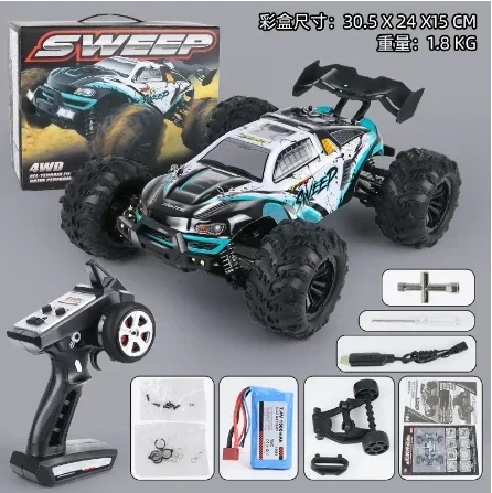 1:16 70KM/H Or 50KM/H 4WD RC Car With LED Remote Control Cars High Speed Drift Monster 4x4 Truck for Kids vs Wltoys 144001 Toys