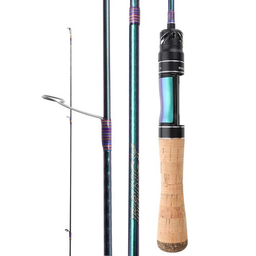 Imagen 2 del producto FISHINGFANS RANCY FUJI O GUIDE UL punta sólida ultraligero carrete de sonajero de carbono asiento maletero mango de corcho varilla de pesca
