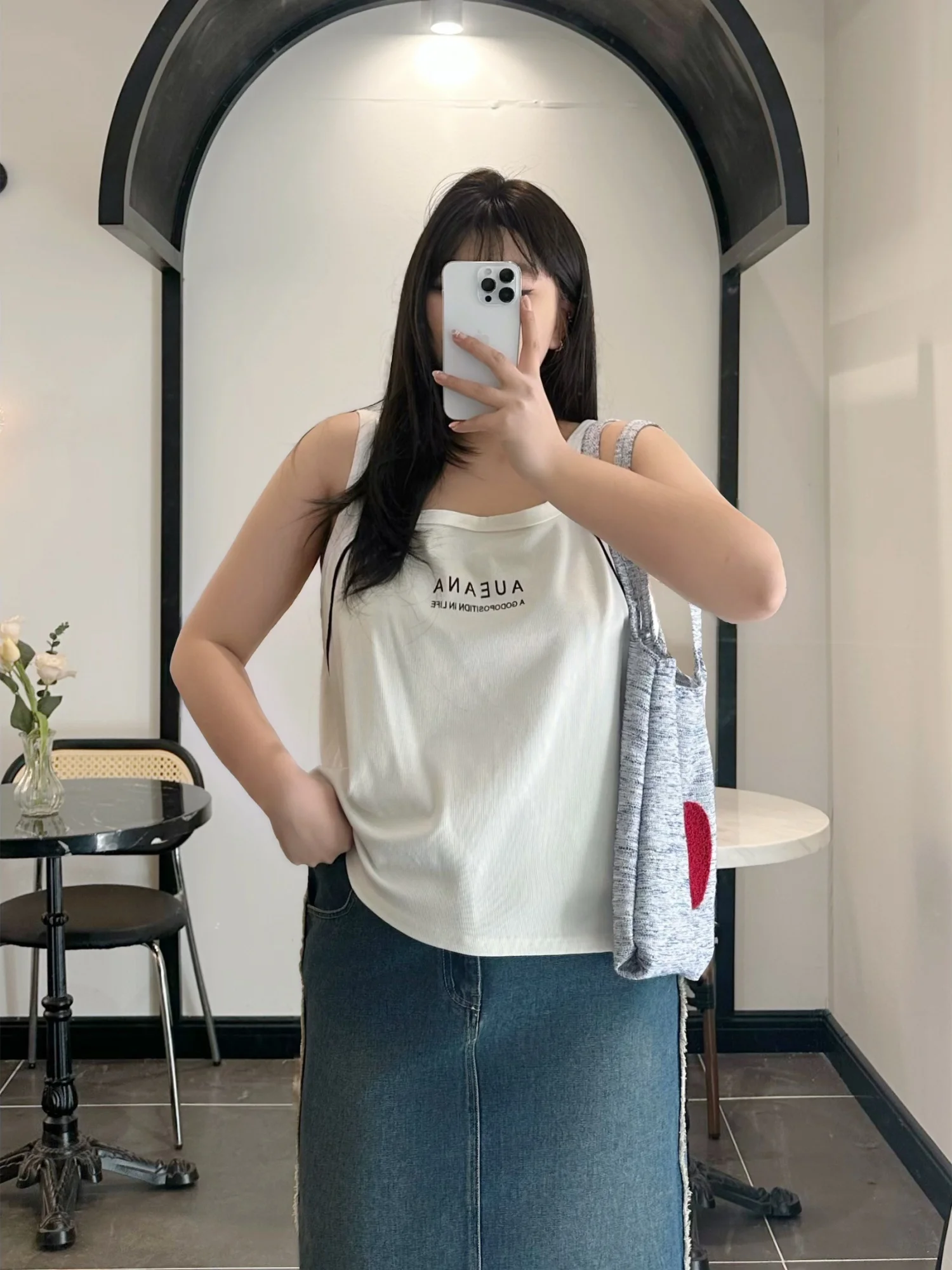

Ladies plus Size Tank Top Trendy Lazy Style Sleeveless Slimming Versatile Fashionable Spring Commute Comfortable Printed Vest