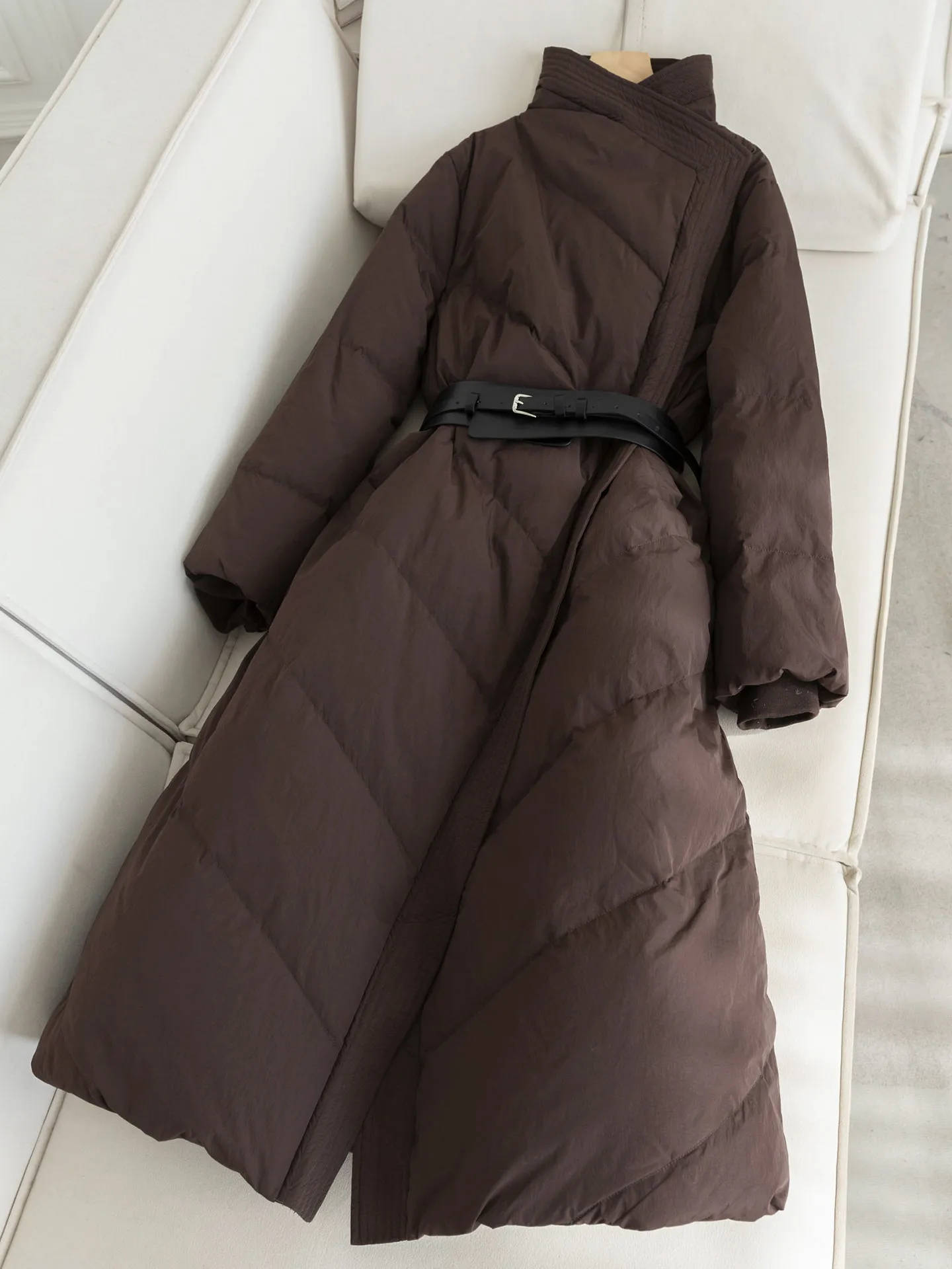 2026 European Winter Women's Down Jacket High Neck Long Fashion Down Jacket