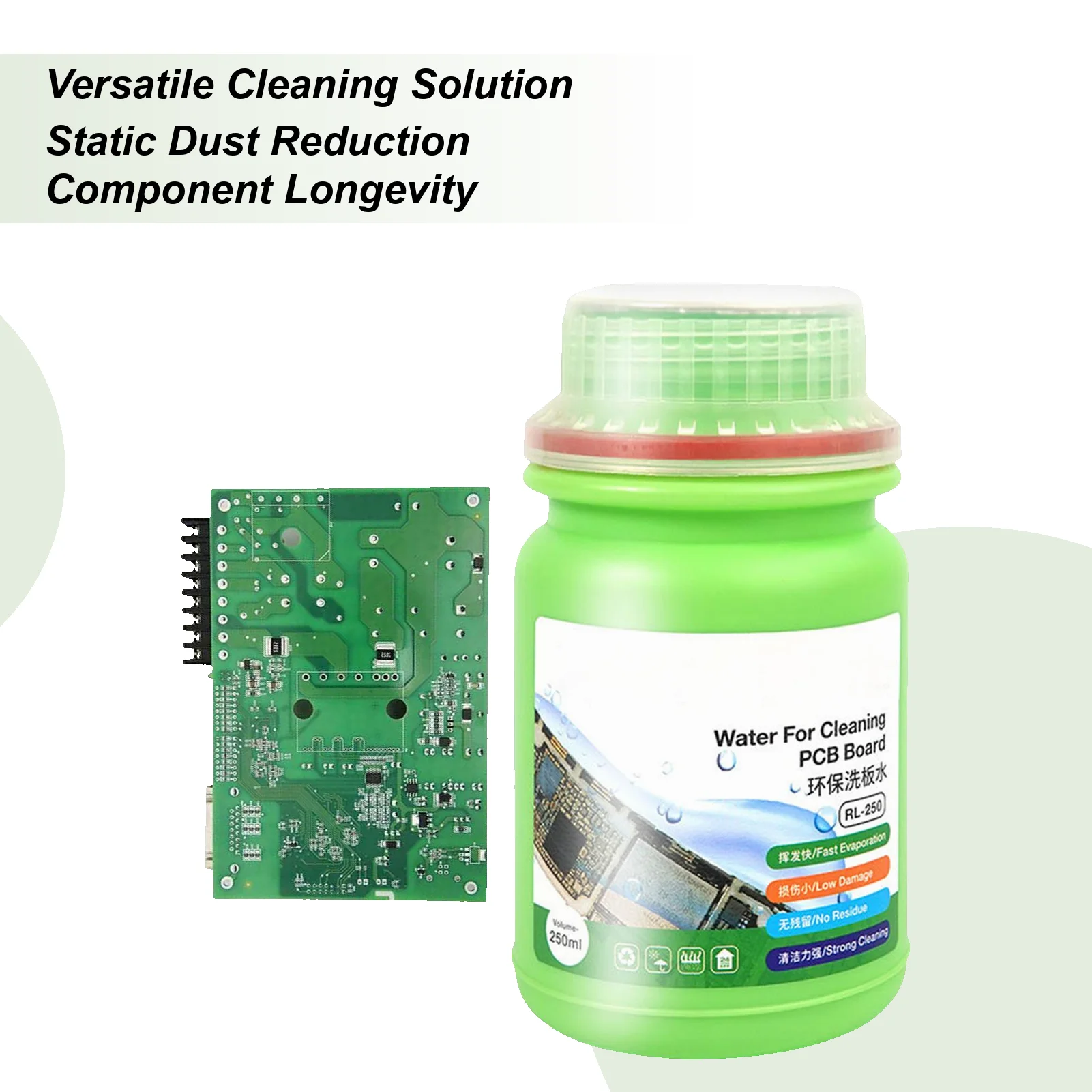 RL-250 Electronic Cleaning Solution 250ml Environmentally Friendly Flame Retardant Board Washing Liquid Circuit Board Cleaner