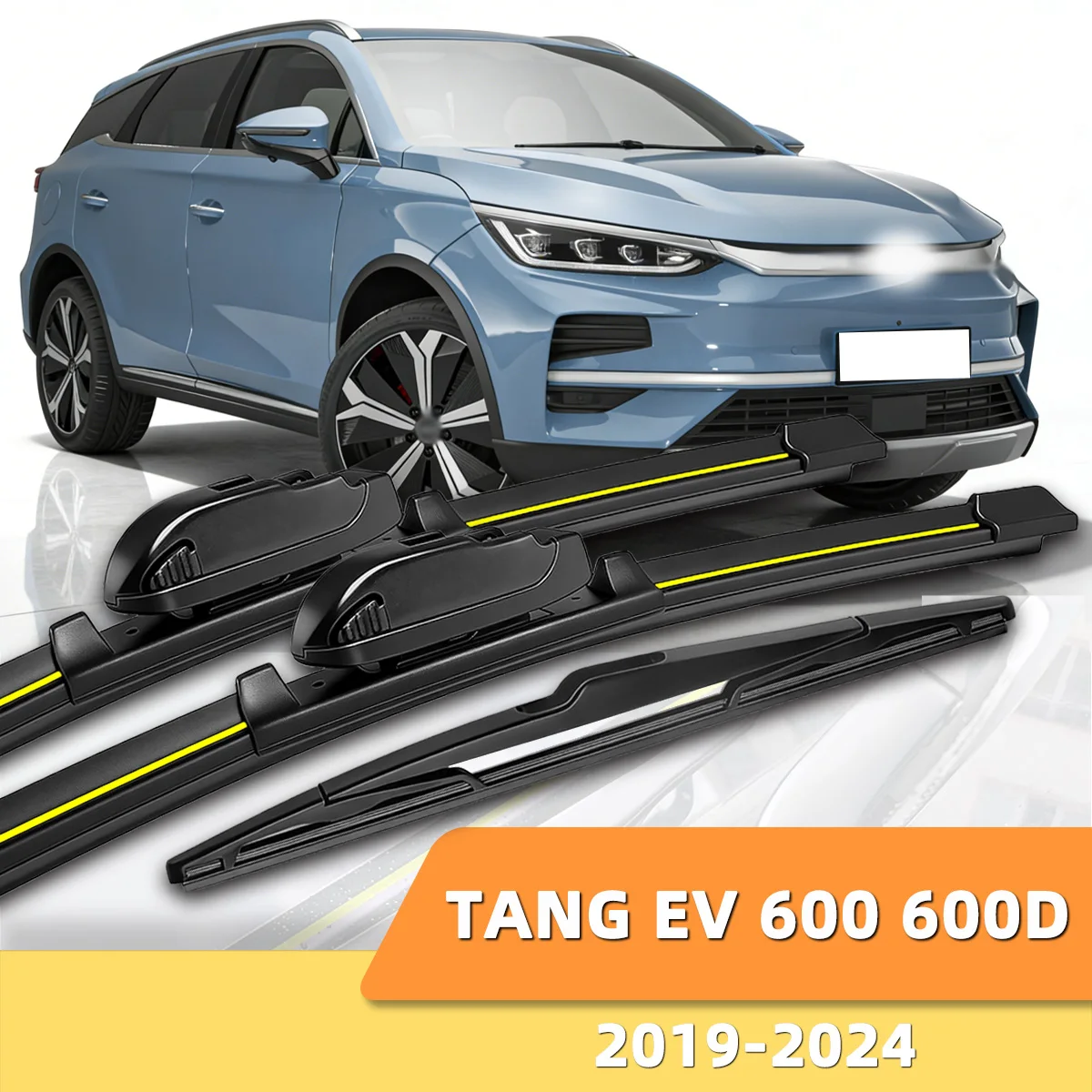 

3PCS Front And Rear Windshield Wipers Suitable For BYD Tang Ev 600 600d 2019-2024 Automotive Windshield Accessories 2020 2022