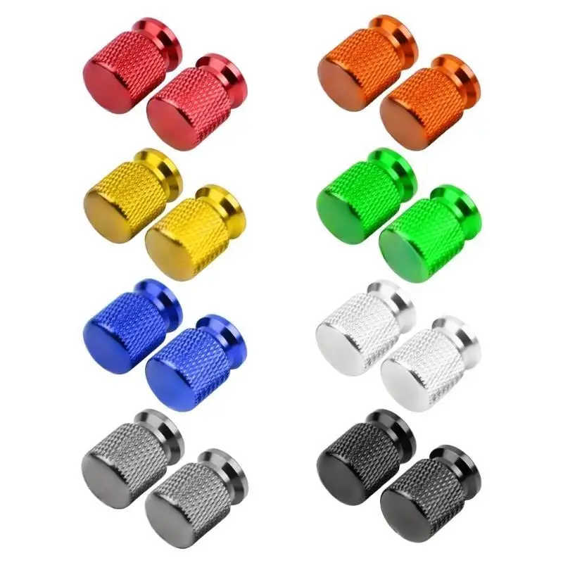 

02DE Aluminum Valves Caps Tire Gear Motorcycle Tire Valves Caps Protective Valves Stem Caps Upgrades for Bike & Motorcycles