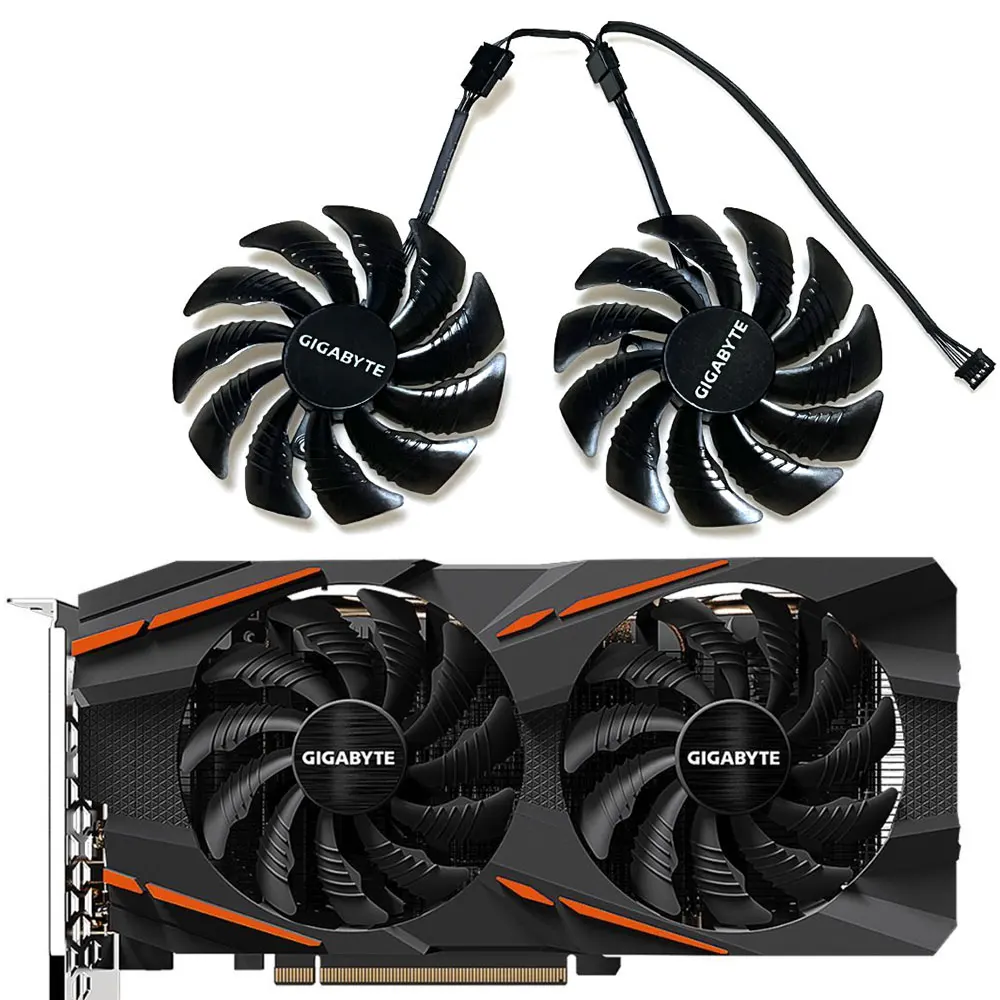 NOWY T 129215 SU PLD09210S12HH 88MM RX 580 GPU Fan, For gigabyte RX 590、580、570、480、470、GTX 1070、1060、1050 Wentylator chłodzący kartę graficzną