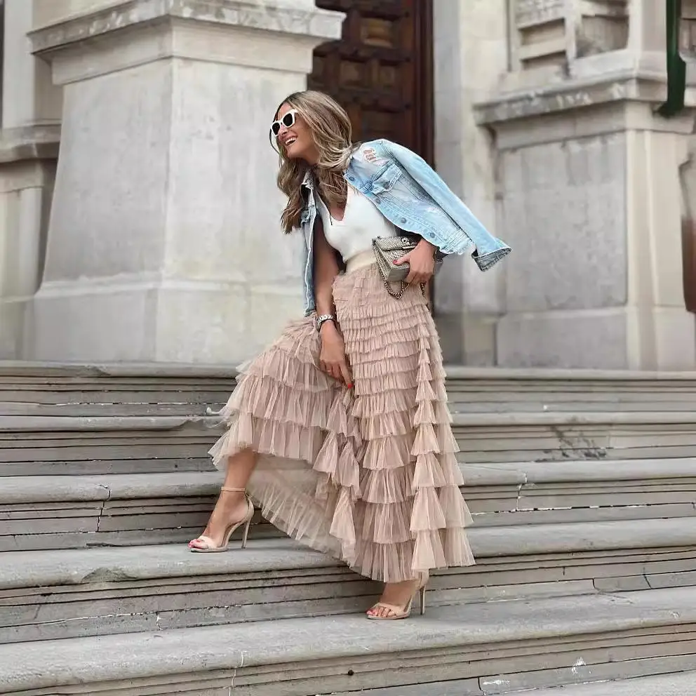 

Юбка-торт Faionable Me, женская юбка из ПВХ со средней талией, Ciwalk Sle, дизайнерская юбка с крыльями летучей мыши, летняя хит