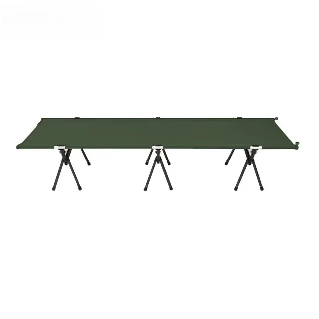 

High and low modern portable outdoor single camping bed ultra-light aluminum alloy foldable adjustable folding bed Oxford full