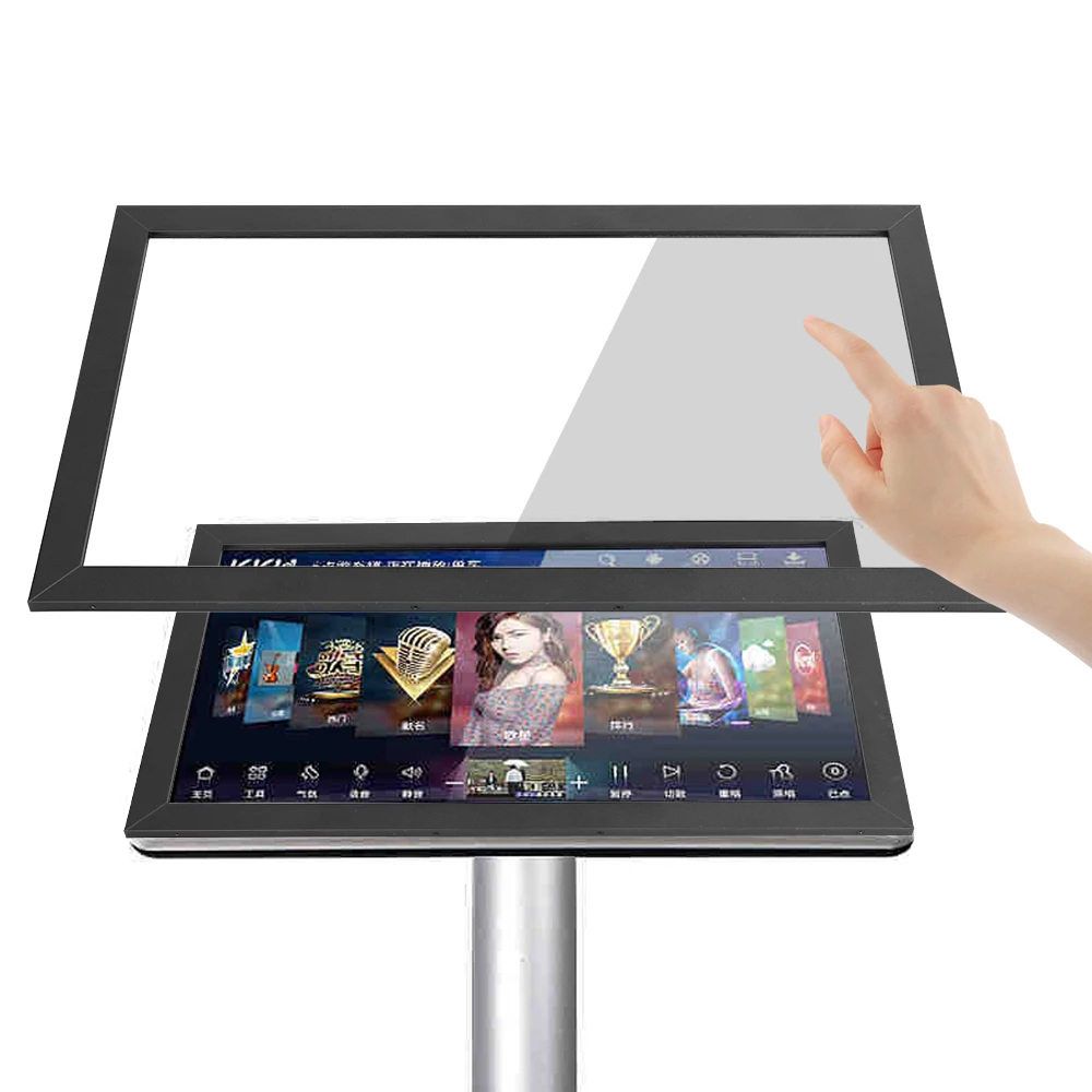 YCLTOUCH USB plug and play support OEM 21.5 inch IR multi touch frame with glass