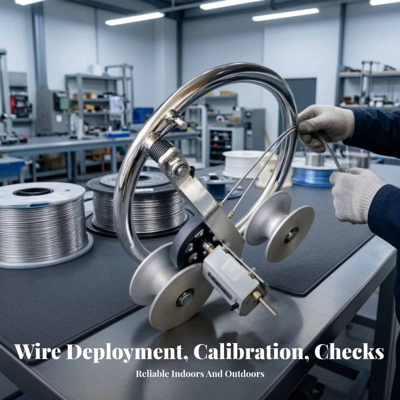 Wire Length Measuring Instrument Heavy-Duty Mechanical Counter with Guide Wheels Mechanical Rolling Wheel Meter Stainless Steel