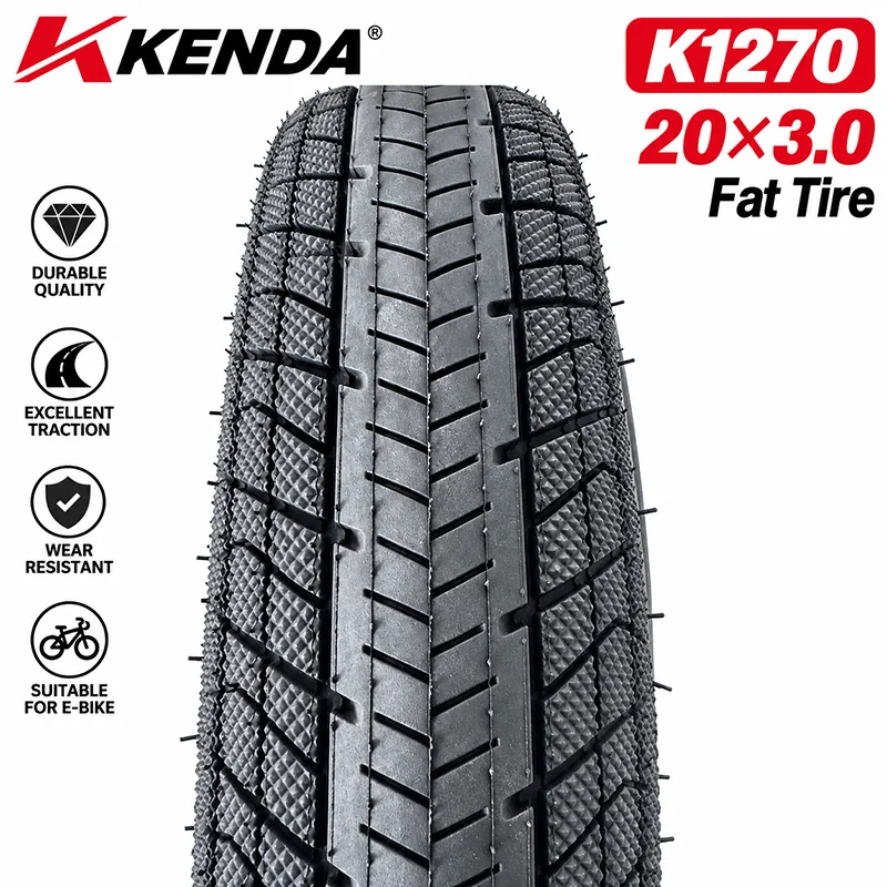 KENDA 20x3.0 16x4.0 Fatbike-Reifen mit Schlauch 76-406 E-Bike Elektrofahrrad Breiter Reifen – Detail 15