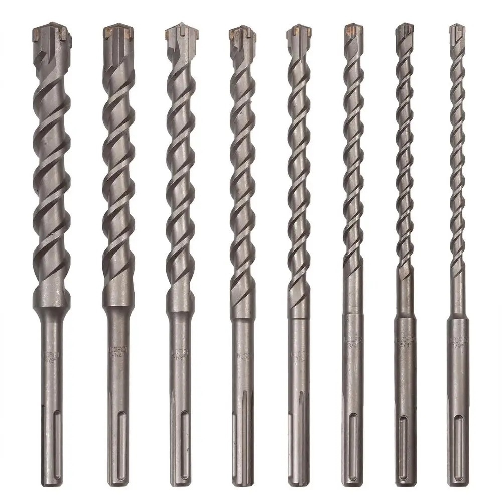 8-Piece SDS Max Rotary Hammer Drill Bits Set Masonry Concrete 1/2