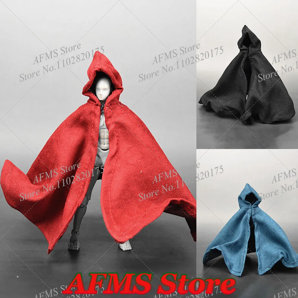 1/12 Scale Collectible Figure Cape Wizard Pointed Hat Cloak Anime Cosplay Combat Doll Accessory Fit 6