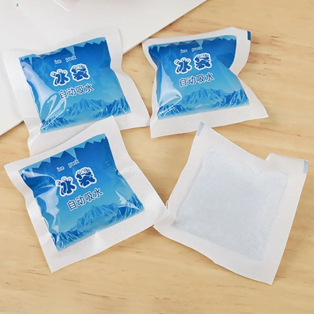 10Pcs Durable Self-Absorbing Reusable Ice Pack Cuttable Long-Lasting Cold Gel Ice Pack Leakproof Self-Absorbing Cooling Bag