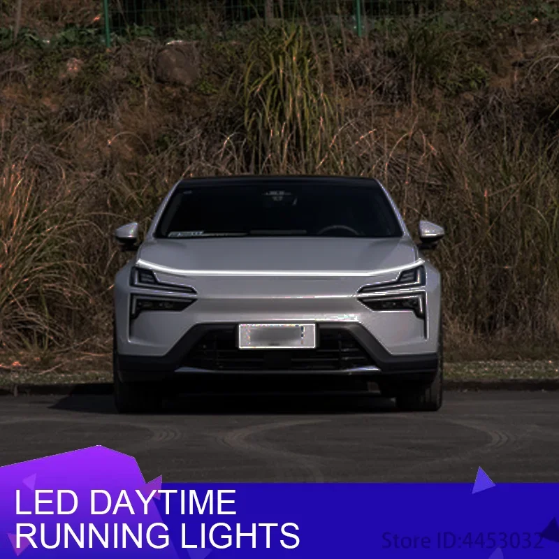 DRL مسح غطاء محرك السيارة ضوء تشغيل نهاري ، إكسسوارات شريط LED ، 12 فولت ، ، m ، مناسب ل Polestar ، 1 ، 2 ، 3 ، 4 ، 5 ، 6