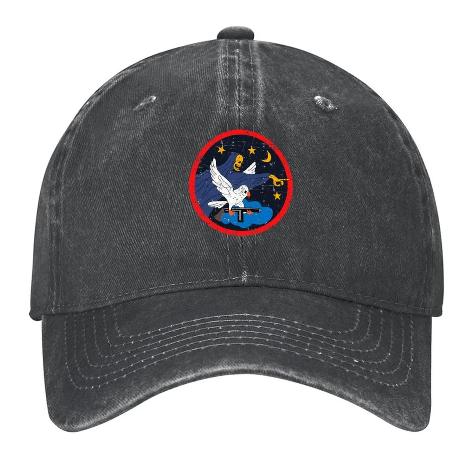 

USAF - 416th Night Fighter Squadron - Grunge Style Baseball Cap Bobble Hat Brand Man cap Dropshipping Women Caps Men's