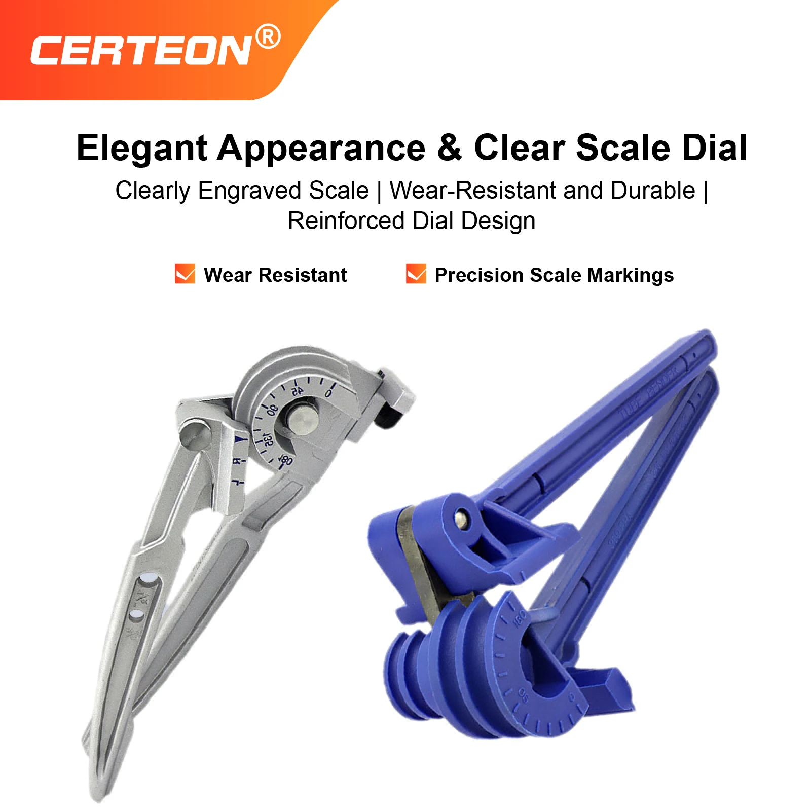 أداة ثني الأنابيب اليدوية VBT لأنابيب النحاس والألمنيوم وأسلاك الإشارة 12–22مم تدعم أحجام 1/2 5/8 3/4 بوصة أداة متعددة الاستخدامات