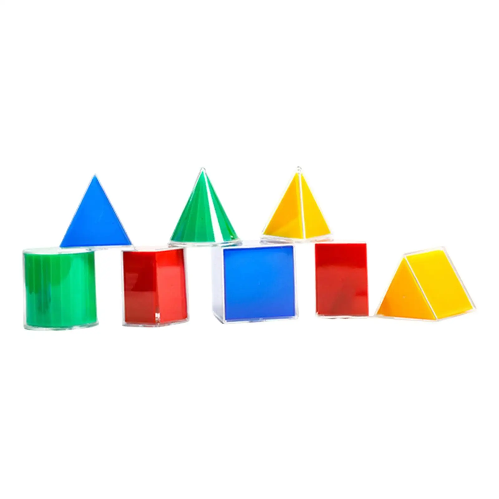 

8 Pieces Geometric Solids Manipulatives Educational Toy Geometric Shapes Blocks Learning Toys for Children School Supplies