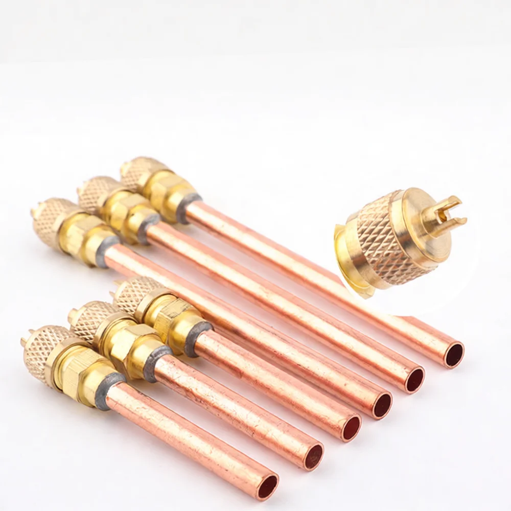 Universal Air Conditioner Charging Valve Port Refrigerator Compressor Needle Valve High Pressure Leakproof Lengthened Kit