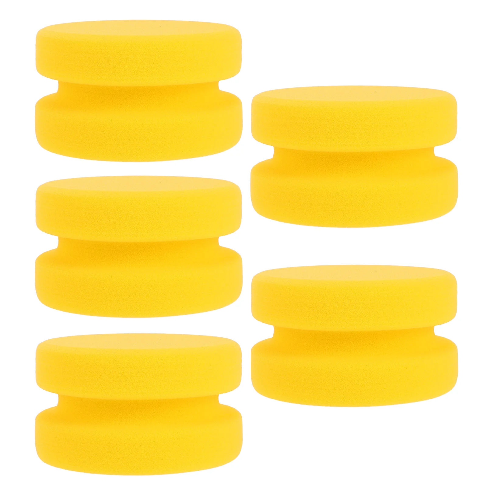 

5pcs Polishing Sponge Car Wash Wax Buffer Non Scratch Soft Durable Round Pads Ideal for Cleaning Various Car Surfaces