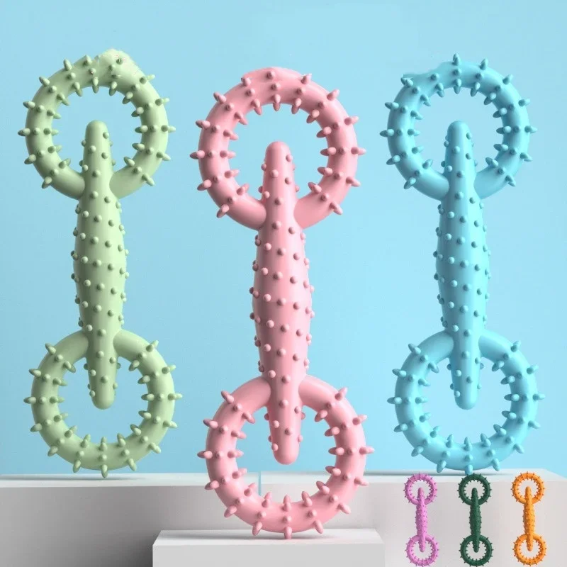 Pet Toy Pull Ring, Dog Chew Toy, Pet Biting Toy, Teething Stick, Interactive Dog Toy Relieve boredom, clean teeth
