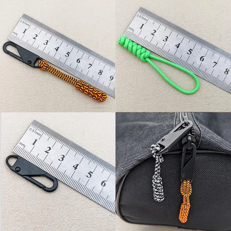 5PCS fabric zipper closure replacement Slider for zipper handle repair kit Zipper Pullers Durable  Wear-resistant Cord LLT003