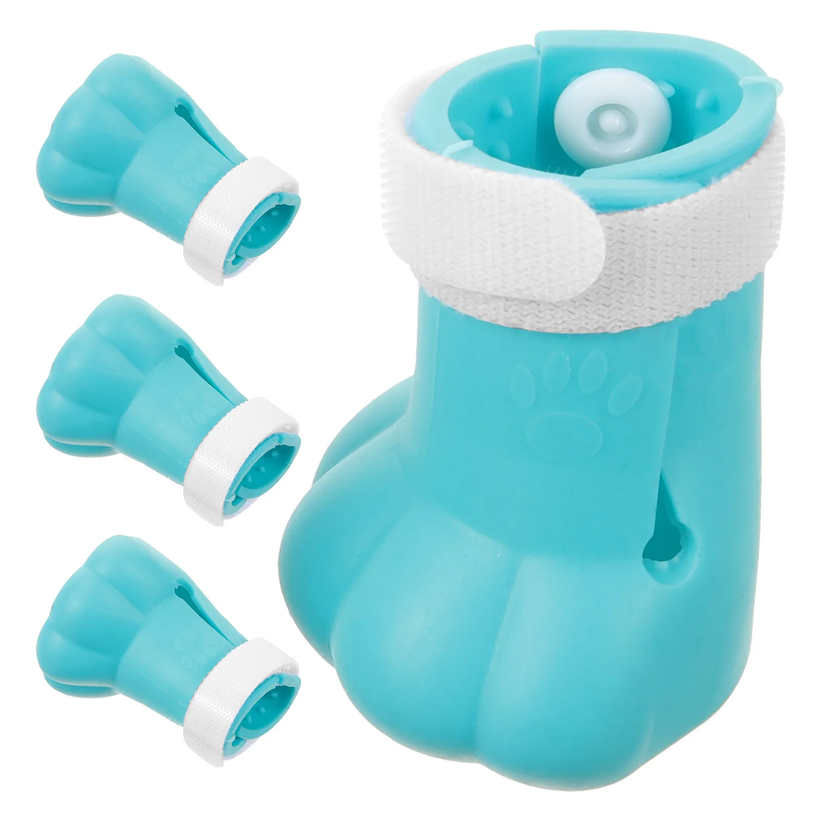 

4Pcs Pet Grooming Boots Anti Scratch Cat Paw Covers Silicone Claw Caps for Cats Washable Protective Footwear Claw Caps for Cats
