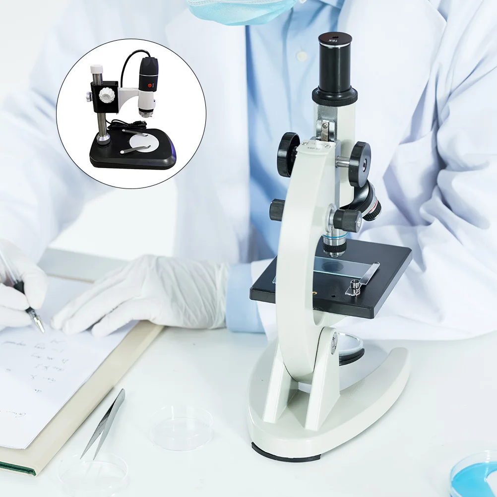 

1Pcs Portable Digital Microscope 1600x Black LED Light Detecting Jewelry Currency Calligraphy Painting Magnifier