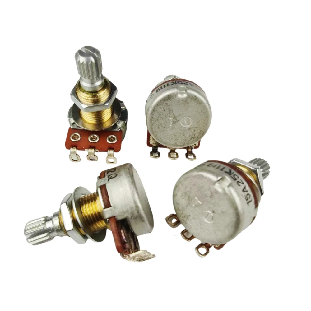 1 Piece Brass Shaft A25K Potentiometer(POT) For Electric Guitar Bass Active Pickup TQ 25K