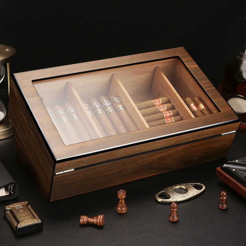 

CIGARLOONG Handmade Wooden CLA-21LB2 Display Box Large Capacity Classic Case Eggplant Dragon for Alcohol Cedar Wood Moisturizer