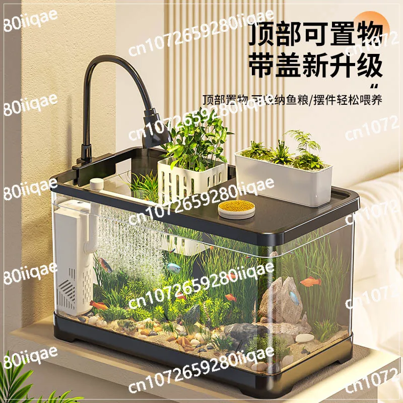 Fish tank small living room landscaping ecological tank filter oxygen generator