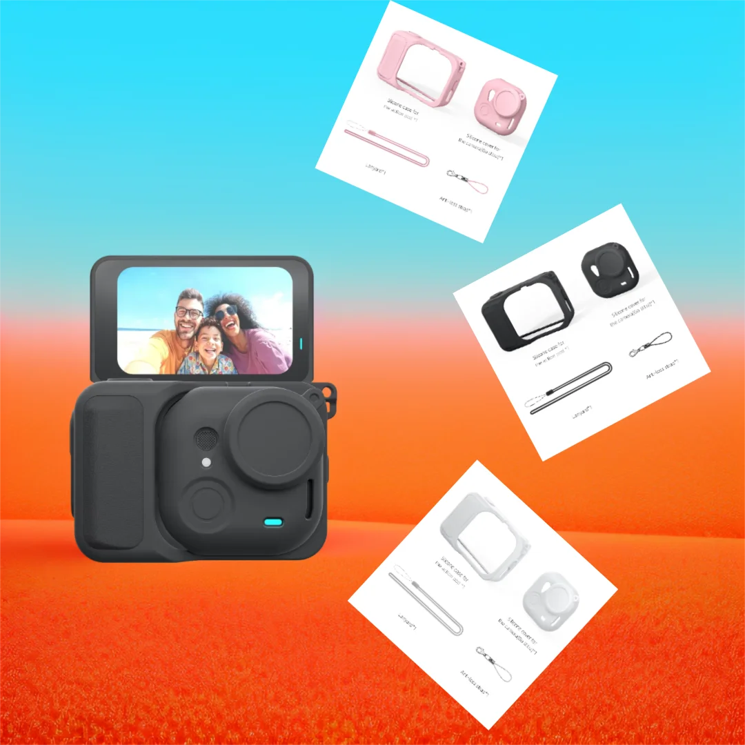 

Sports Camera Silicone Case for Insta360 GO Ultra - Lens Cap, Lanyard Anti-Loss Cord Protective Accessory ﻿