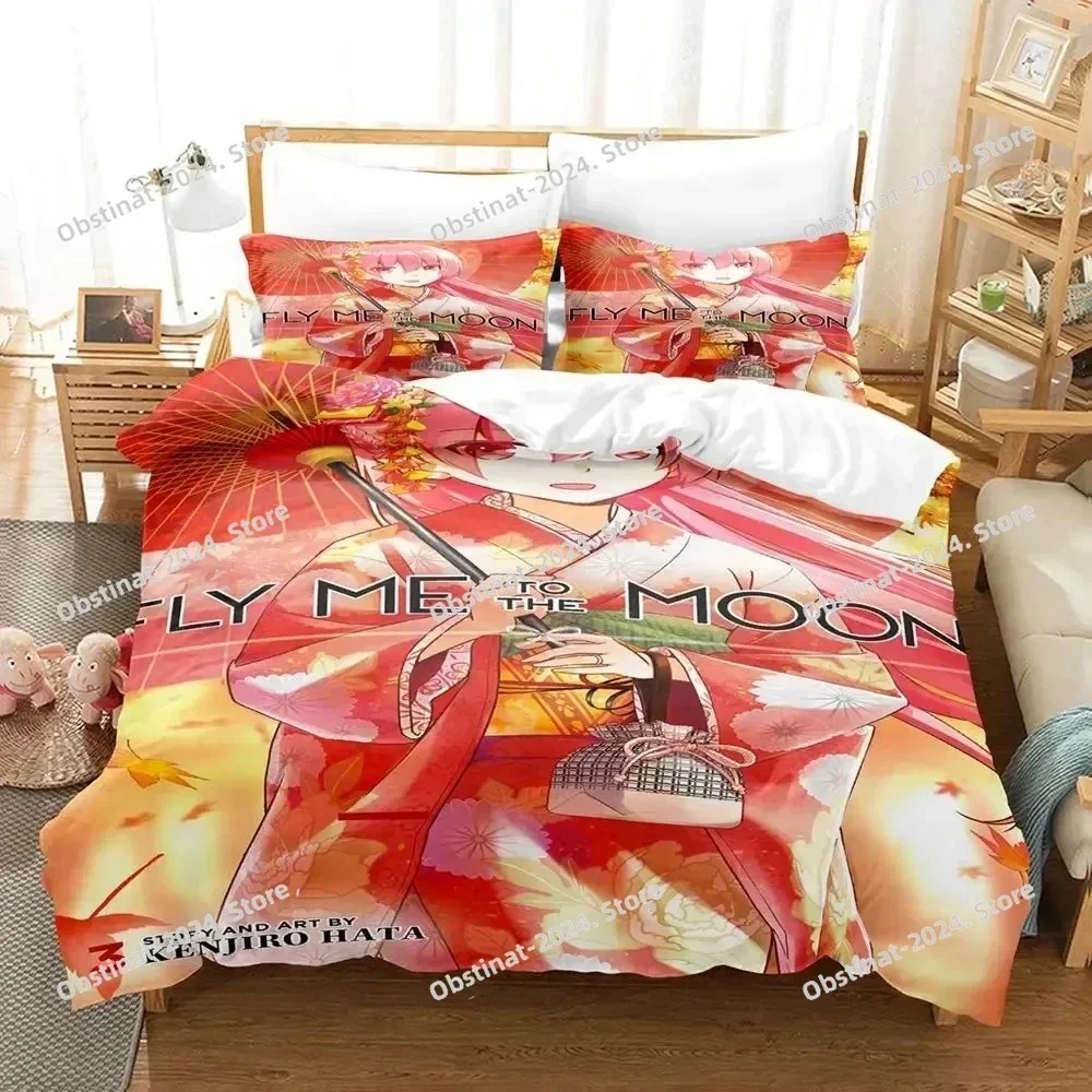 Anime TONIKAWA Over The Moon For You Bedding Set Print EU single Comforter Duvet Cover Pillow Case 3 Pieces Sets Kids Adult Size