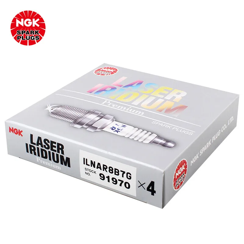 NGK Iridium Platinum Spark plug ILNAR8B7G 91970 is suitable for the Envision Lols Roewe i6RX5（4PCS)