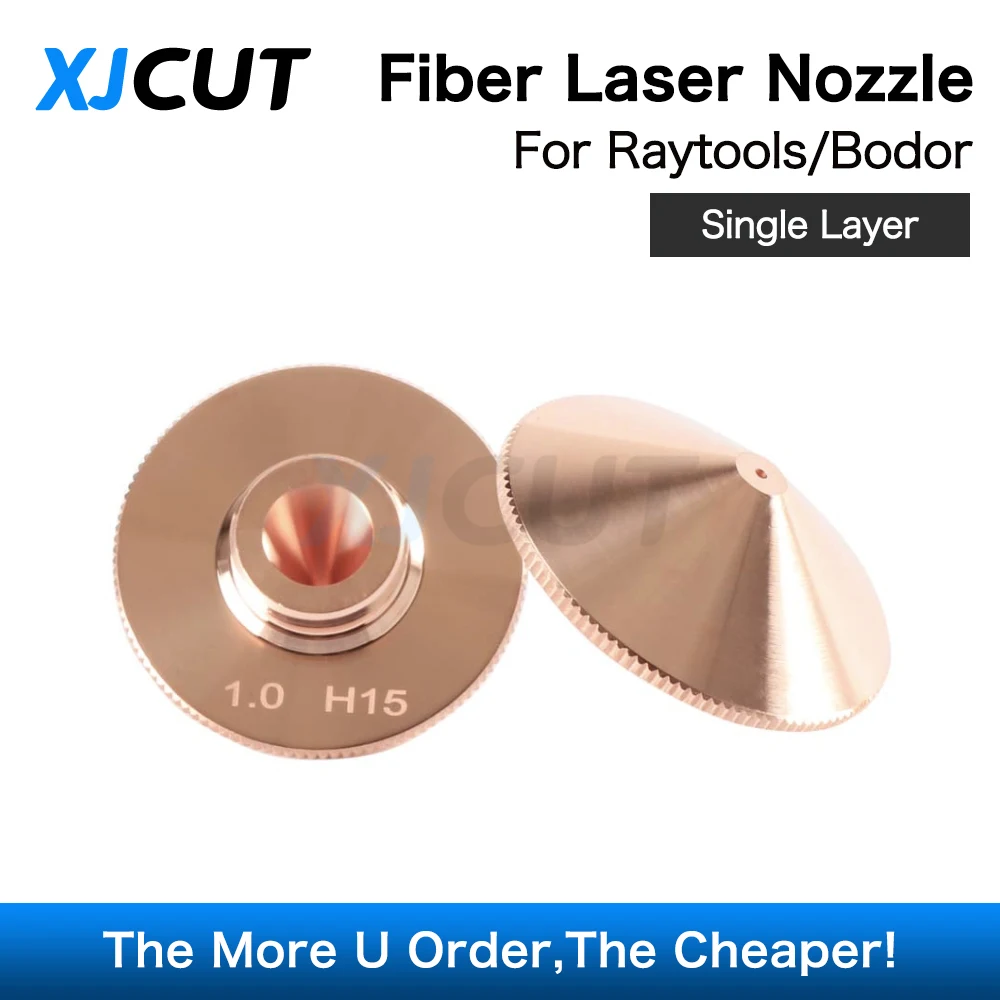 XJCUT Raytools Nozzle Single/Double Layer Dia.32mm Caliber 0.8-5.0mm For Empower Fiber Laser Head Bodor Glorystar Laser Machine