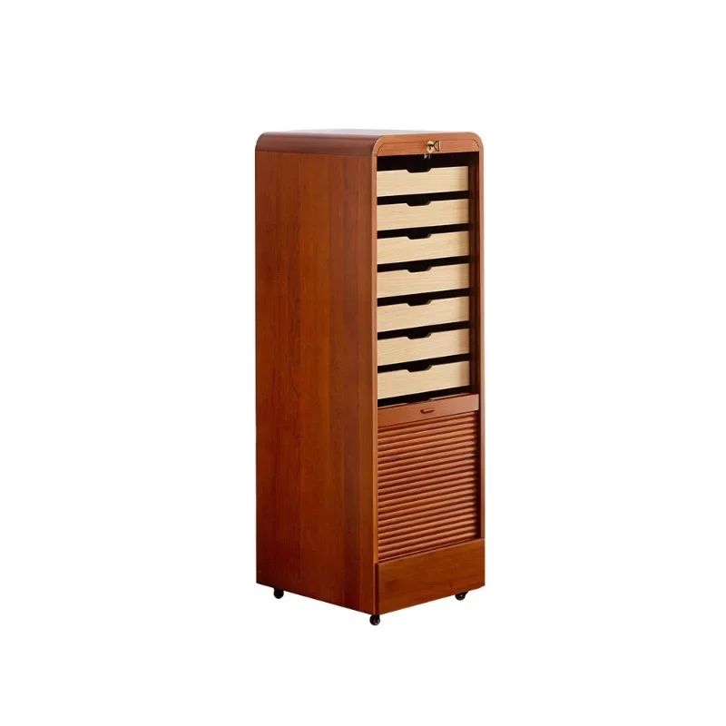 Rolling shutter door treasure cabinet, medieval cabinet retro locker