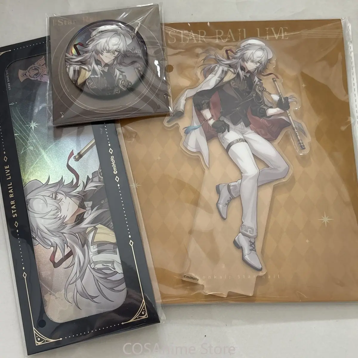 

Официальный Jing Yuan Honkai: Star Rail, аниме, косплей, лазерный значок для билета, булавки, брошь, акриловая настольная подставка, фигурка, 3 шт./компл.