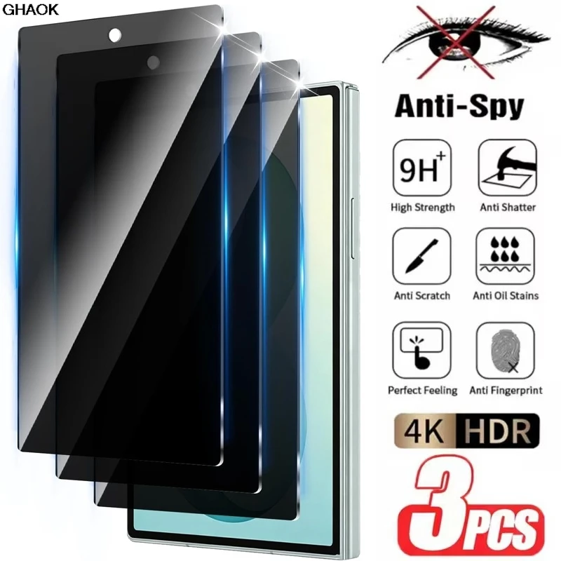 Fold8 Anti-Spy Privacy Screen Protector For Samsung Galaxy Z Fold 8 Ultra Fold8 5G 9H Hardness Tempered Glass Anti Peeping Films
