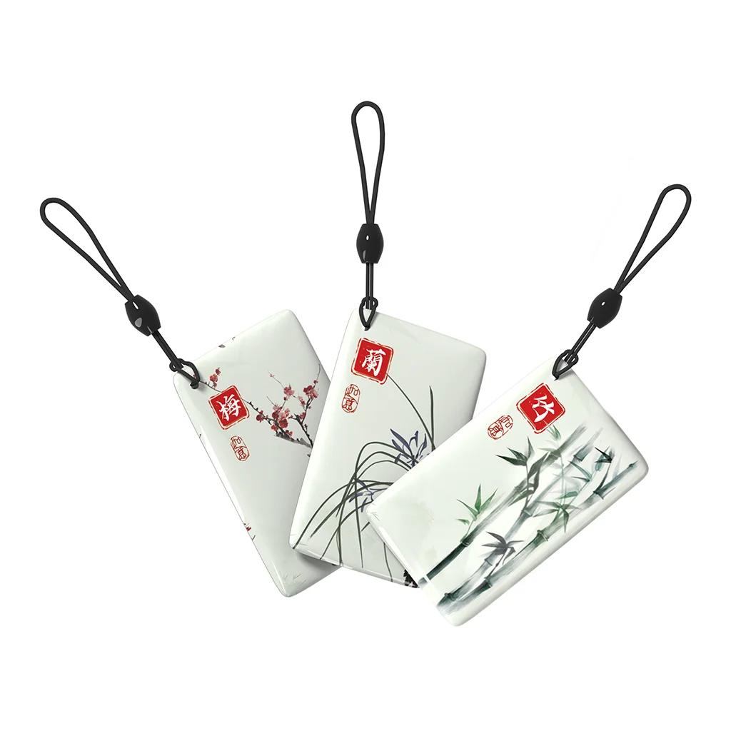 F08 Epoxy 125KHz ID Keycard Access Control Card with Keychain Waterproof Scratch-Resistant for Smart Door Locks Elevators Attend