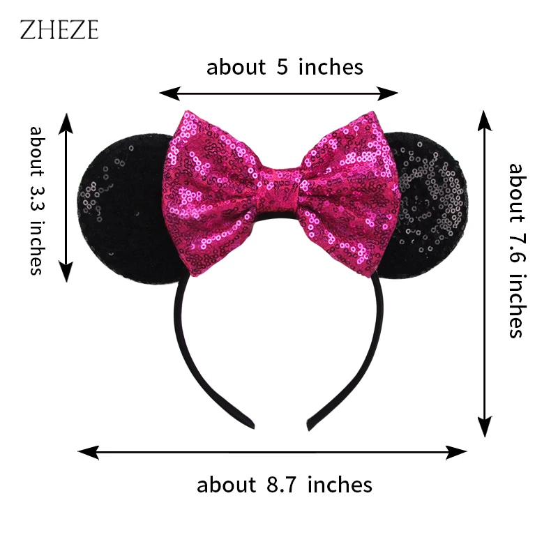 Disney Black Mouse Ears Headband For Girls 5\