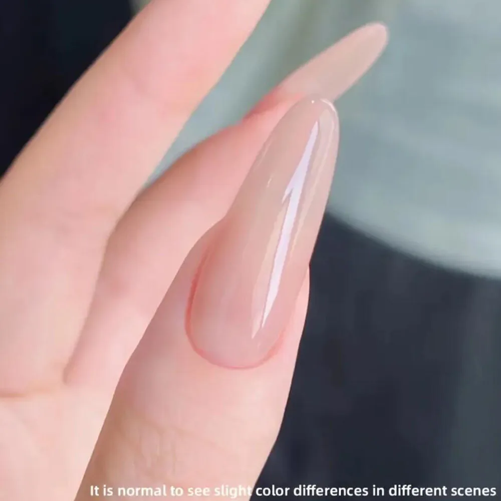 1 bouteille de vernis à ongles Gel rose chair de noël charmant vernis à ongles tremper UV/LED vernis Gel nu bricolage pur solide Gel de Salon de manucure