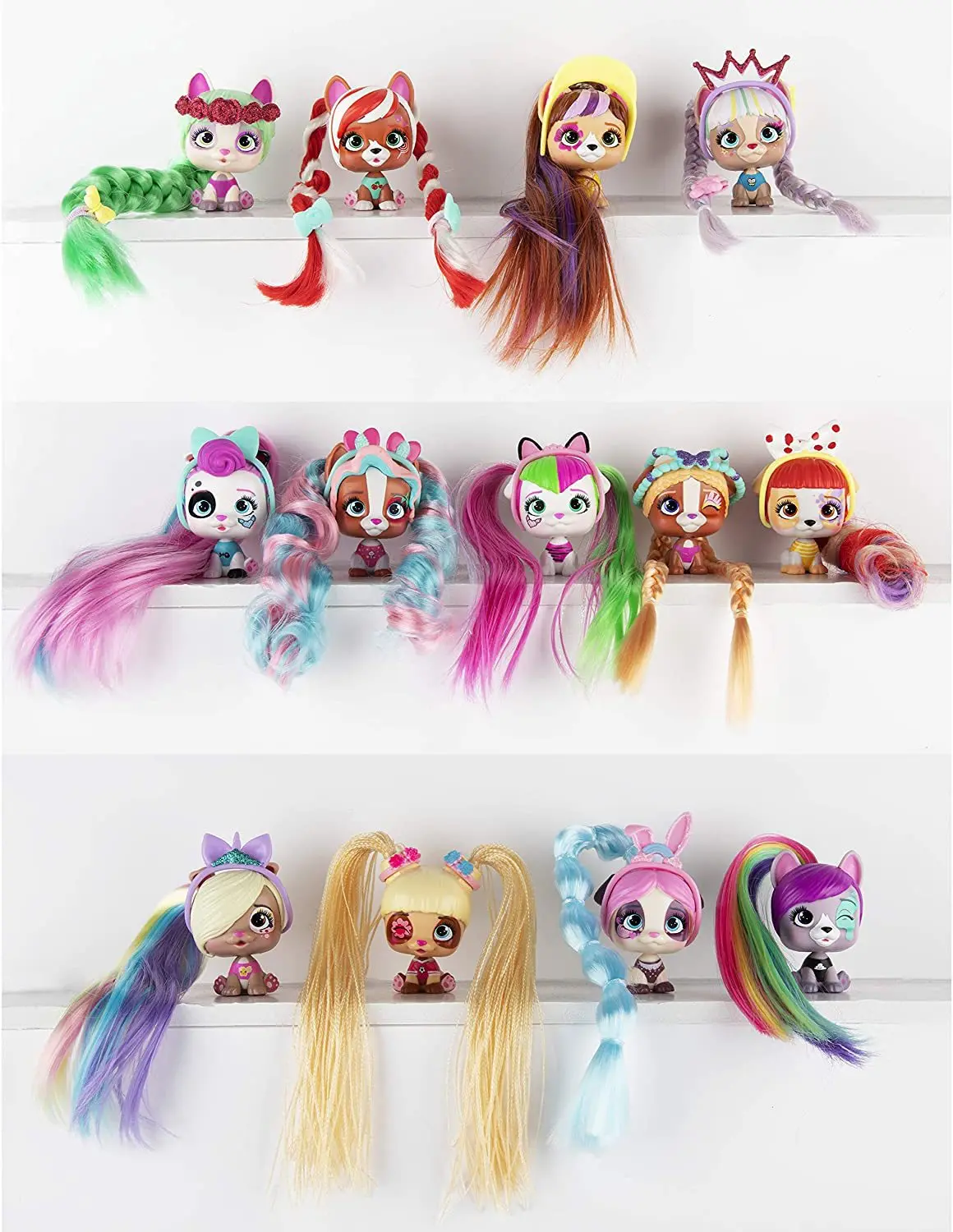 أنا أحب VIP الحيوانات الأليفة المشجعين الصغيرة تصفيف الشعر دمية الحب كلب صغير القلطي مفاجأة صندوق أعمى لعبة جديلة #6