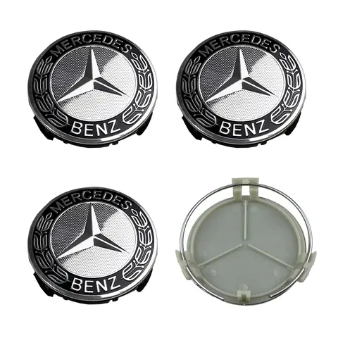 4pcs 75mm Car Wheel Center Cap Hub Covers Badge Accessories Mercedes Benz AMG W210 W211 W176 W203 W204 W212 W205 CLA CLK GLA GLC