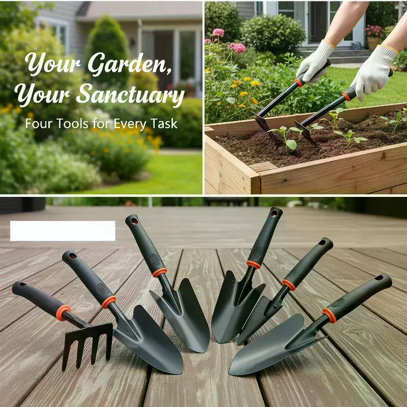 Garden Tool Mini Shovel, Rake,Trowel For Flower, Vegetable & Fleshy Planting Small Spade For Potted Plant