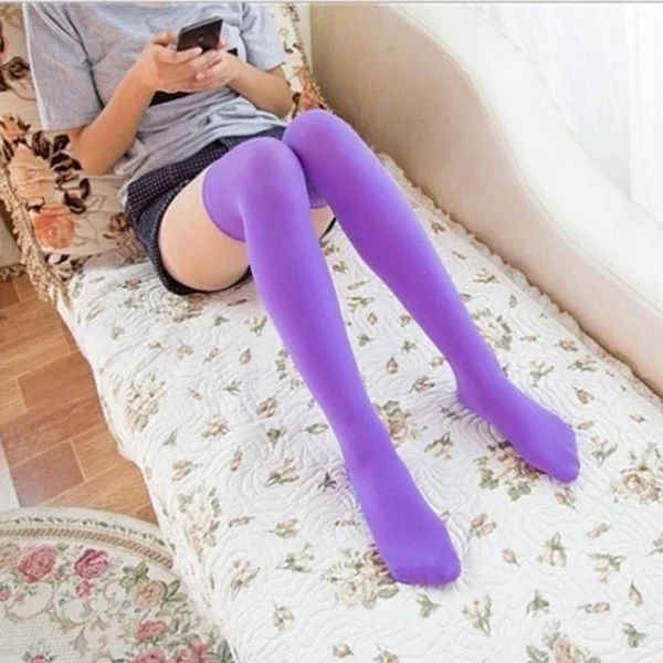 Fashion Black White Soild Color Long Socks Women Over Knee Thigh High Over The Knee Sexy Stockings Ladies Girls Warm Knee Socks