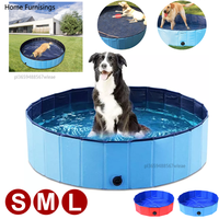 160*30cm/120*30cm/ 80*20cm Pet Pool Foldable Dog Bath Swimming Pool Portable Pet Pool With Drain valve Outdoor Dog Bathing Tub