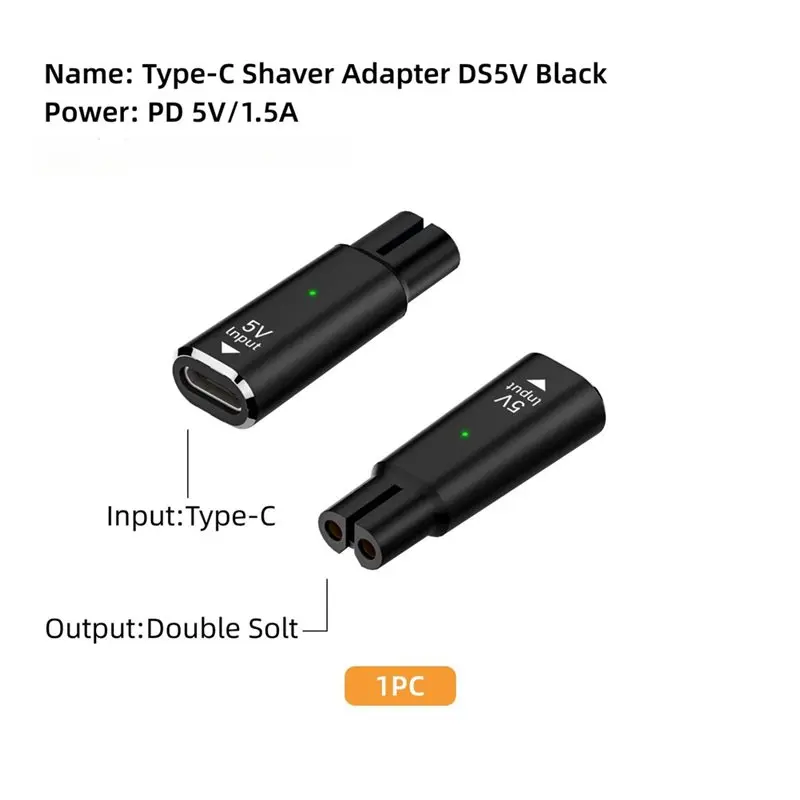 Hot Selling-Type-C 5V Shaver Adapter Charger Converter(4Pcs) For Philips One Blade QP2724 QP2834 QP4530 QP1924 QP1324,Type-C 5V