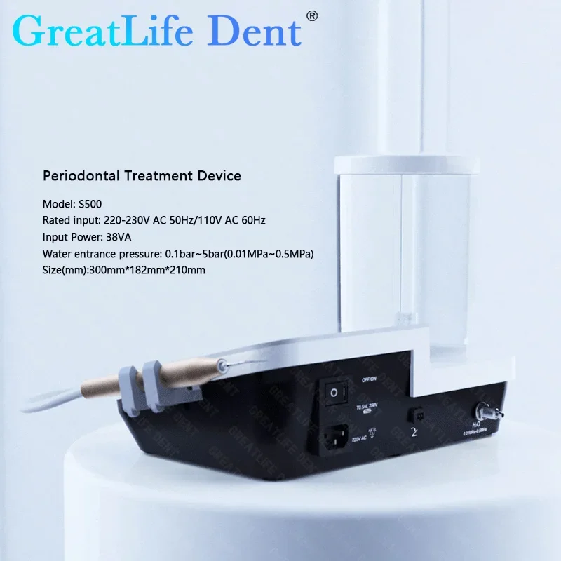 GreatLife Dent Dental S500 Ultrasonic Piezo Scaler Periodontal Treatment Instrument Cleansing Device Removal Water Supply System