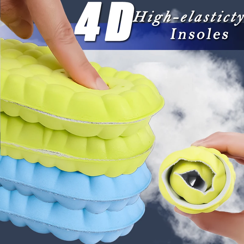 

Super Soft 4D Latex Sport Insoles High Elasticity Insole for Feet Baskets Shoe Sole Arch Support Orthopedic Inserts Unisex Pads