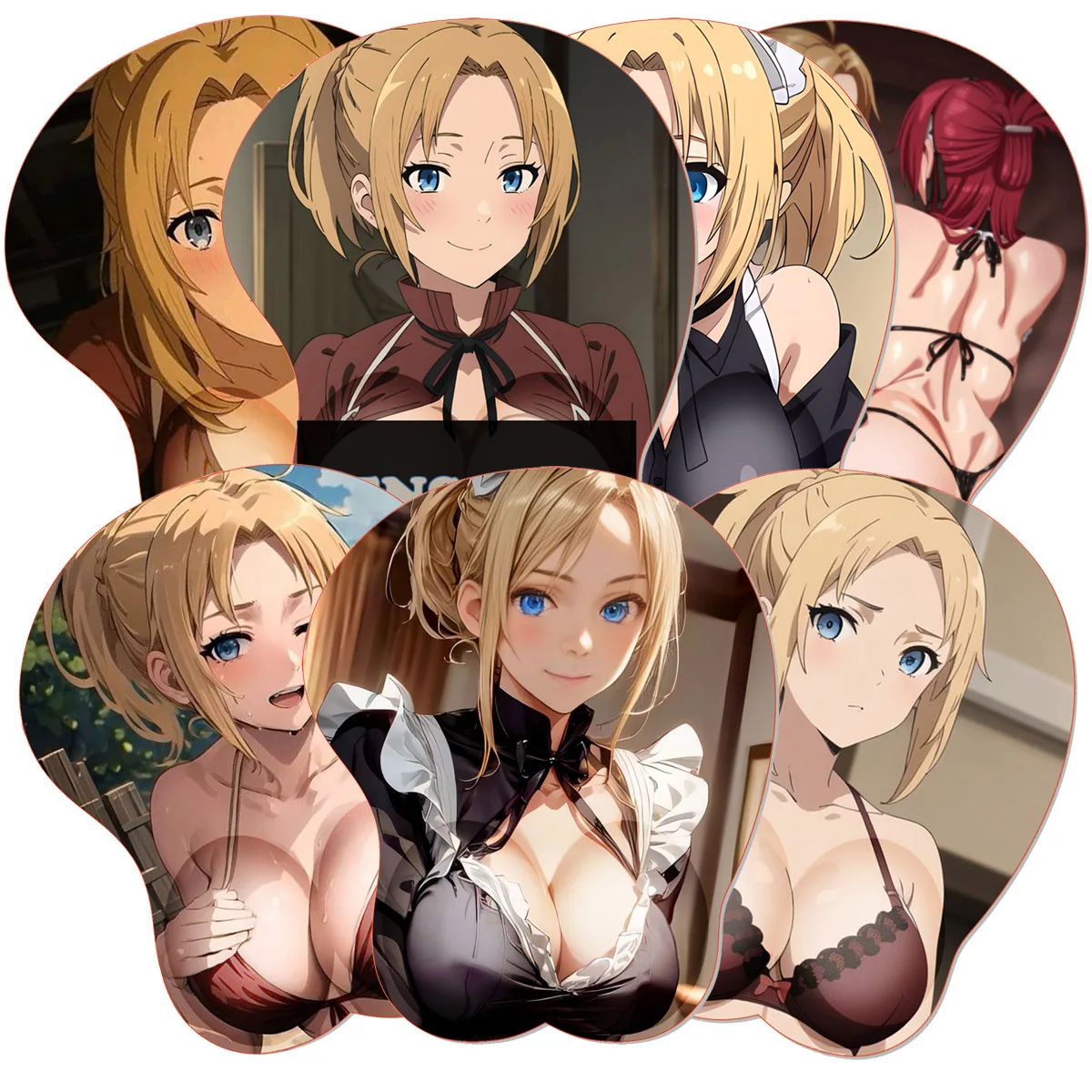 

Anime M_Mushoku T_Tensei 3D Wrist Rest BULK Mouse Pad Zenith Greyrat Stereo Mousepad Oppai Boob Silicone Pad Gaming Mouse Mat